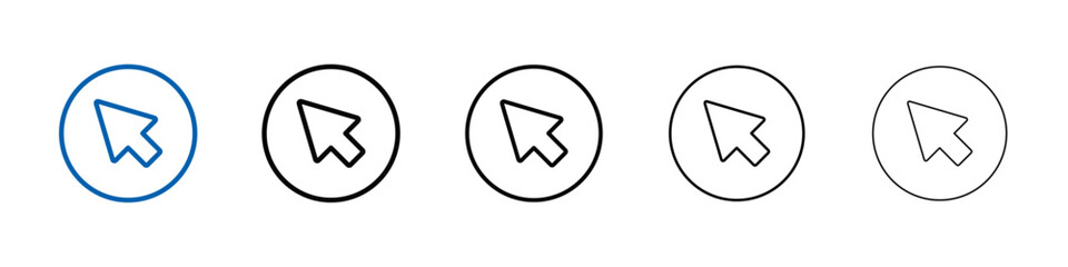 Cursor icon Outline vector logo for web ui