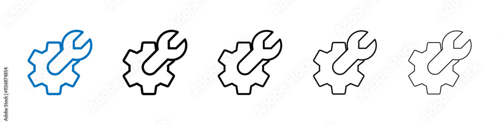 Poster Customized icon Outline vector logo for web ui