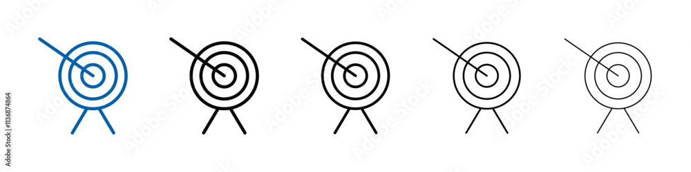 Poster dart icon Outline vector logo for web ui