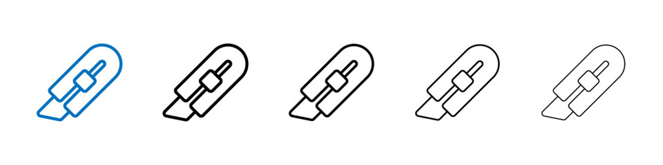 Cutter icon Outline vector logo for web ui