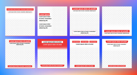 Set of Minimalist Social Media Post Designs