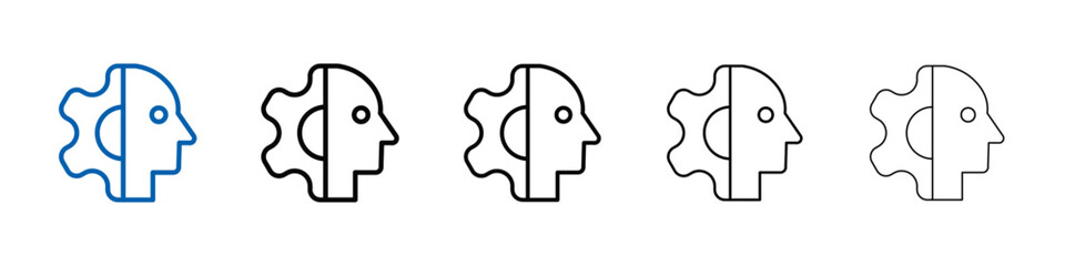 Cyborg icon Outline vector logo for web ui