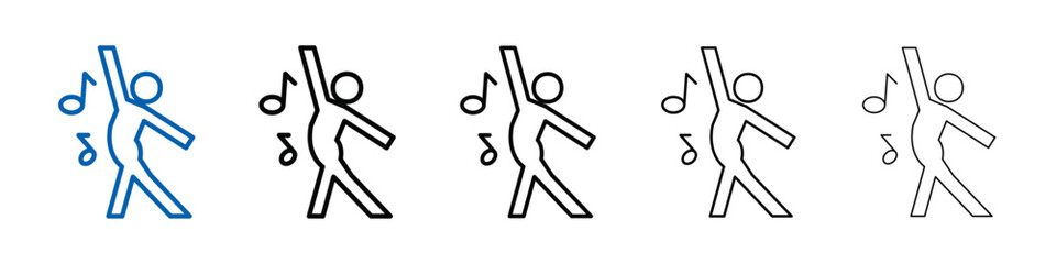 dance icon Outline vector logo for web ui