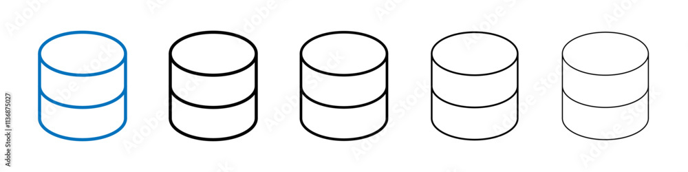 Poster Database icon Outline vector logo for web ui