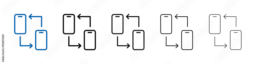 Poster Data transferring icon Outline vector logo for web ui