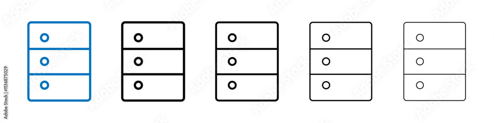 Poster Database icon Outline vector logo for web ui