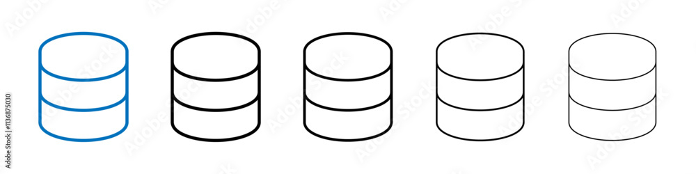 Poster Database icon Outline vector logo for web ui