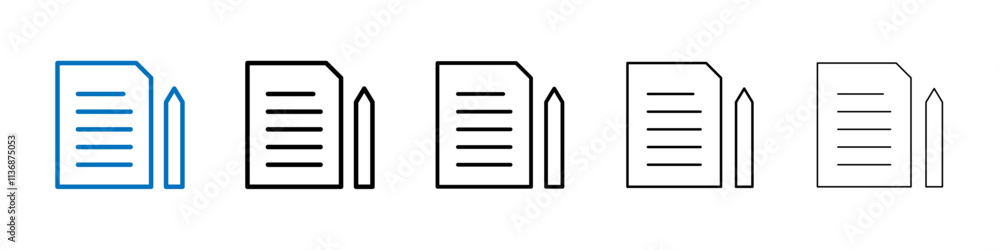 Aufkleber declarations icon outline vector logo for web ui