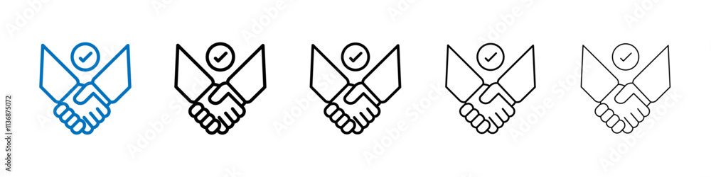 Poster Deal icon Outline vector logo for web ui