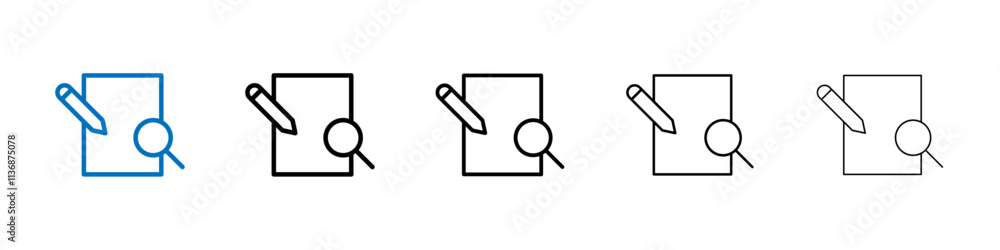 Poster define icon outline vector logo for web ui