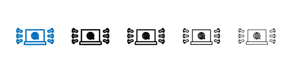 DDOS icon Outline vector logo for web ui