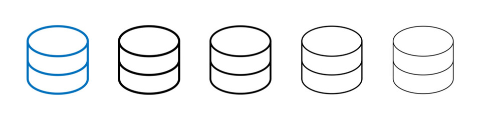 Database icon Outline vector logo for web ui