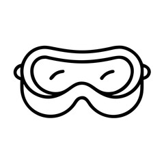 eye mask for sleeping icon, lazy day line art, lazy day icon - simple black line art icon of eye mask for sleeping, symbolizing lazy day celebrations. lazy day vector art.