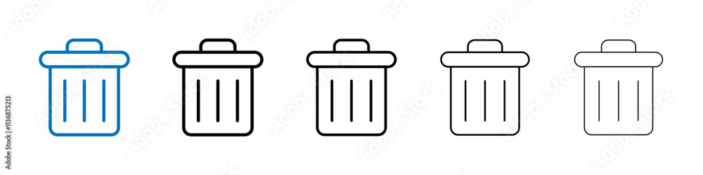 Poster Delete icon Outline vector logo for web ui