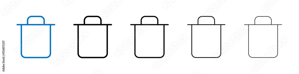 Poster Delete icon Outline vector logo for web ui
