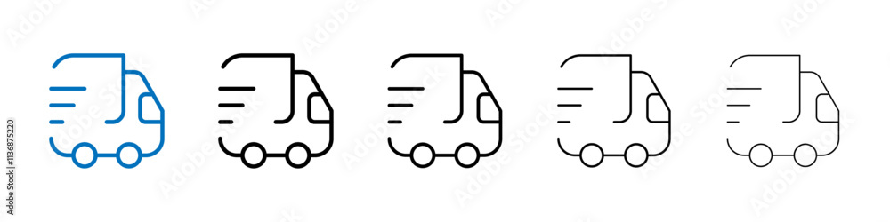 Poster delivery icon outline vector logo for web ui