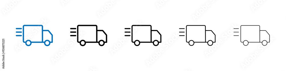 Poster delivery icon outline vector logo for web ui