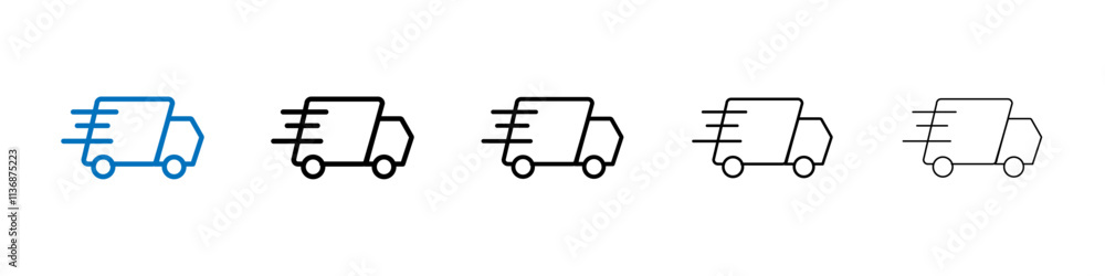 Poster Delivery icon Outline vector logo for web ui