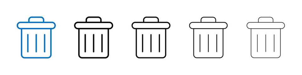 Delete icon Outline vector logo for web ui