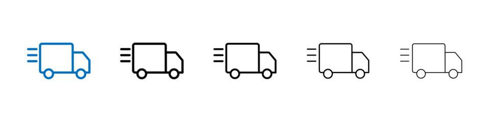 Delivery icon Outline vector logo for web ui
