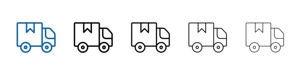 delivery truck icon Outline vector logo for web ui