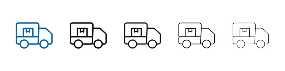 delivery truck icon Outline vector logo for web ui