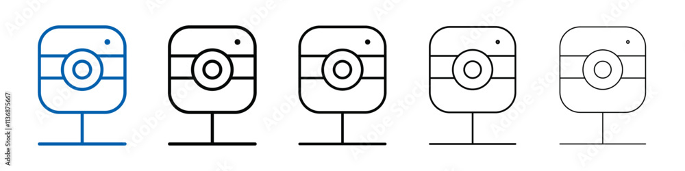Poster digital webcam icon outline vector logo for web ui