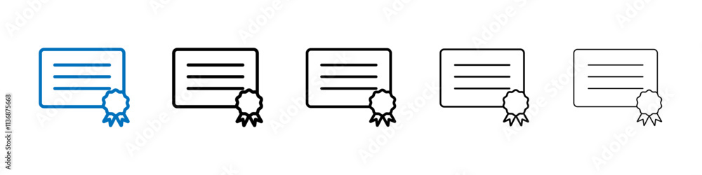 Poster diploma icon outline vector logo for web ui