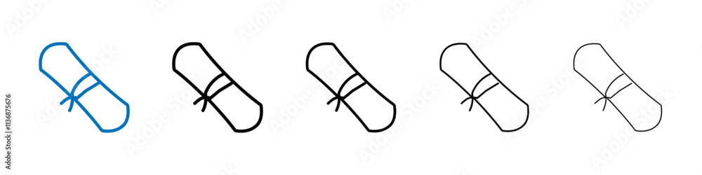 Poster diploma icon outline vector logo for web ui