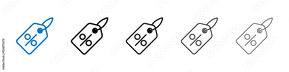 Poster Discount icon Outline vector logo for web ui
