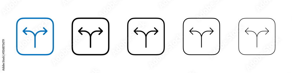 Poster Directions icon Outline vector logo for web ui