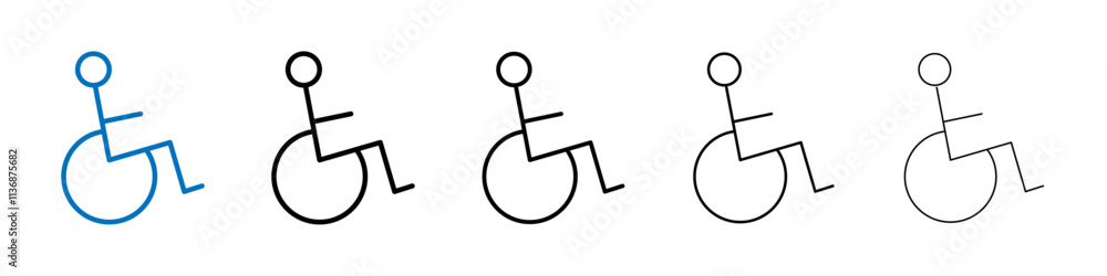 Poster Disable icon Outline vector logo for web ui