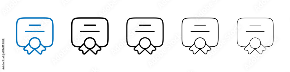 Poster diploma icon outline vector logo for web ui