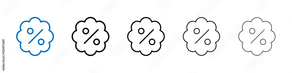 Poster Discount icon Outline vector logo for web ui