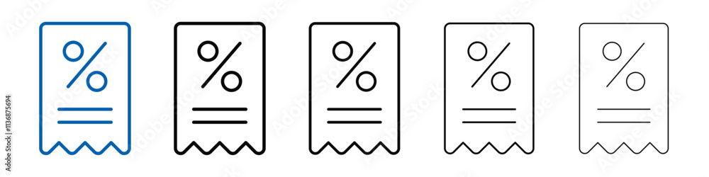 Poster Discount icon Outline vector logo for web ui