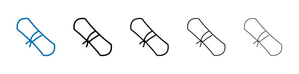 Diploma icon Outline vector logo for web ui