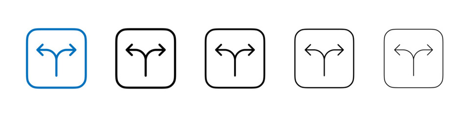 Directions icon Outline vector logo for web ui