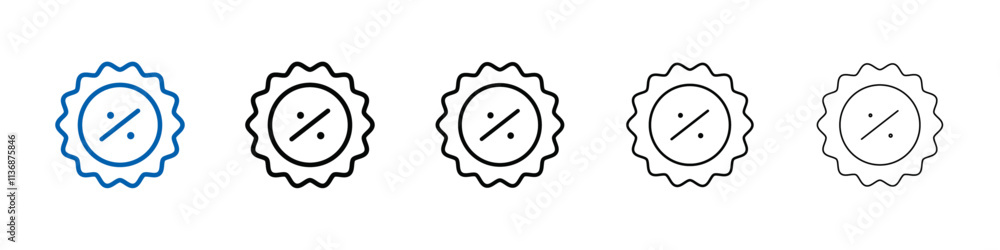 Poster discount icon outline vector logo for web ui