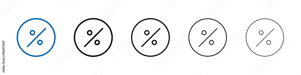 Poster discount on sale icon outline vector logo for web ui