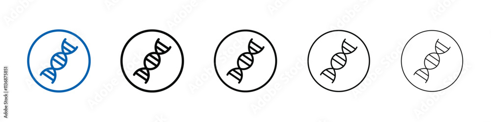 Poster dna icon outline vector logo for web ui