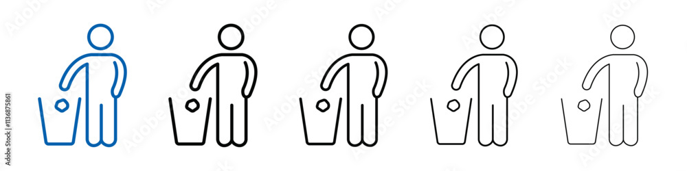 Aufkleber do not litter icon outline vector logo for web ui