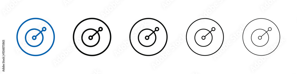 Poster dj icon outline vector logo for web ui