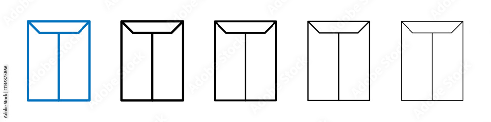 Poster Document envelope icon Outline vector logo for web ui