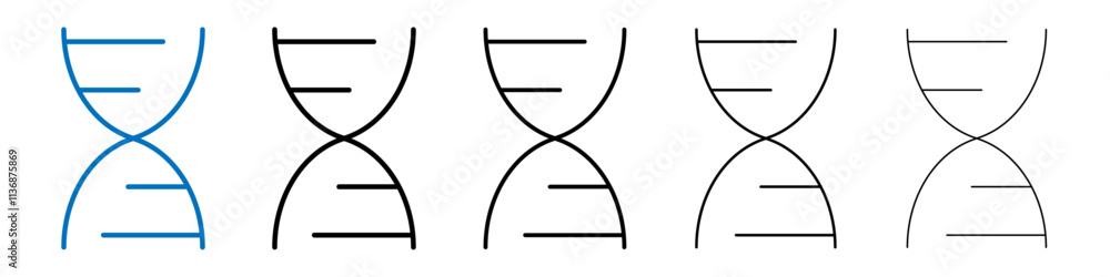 Poster dna icon outline vector logo for web ui