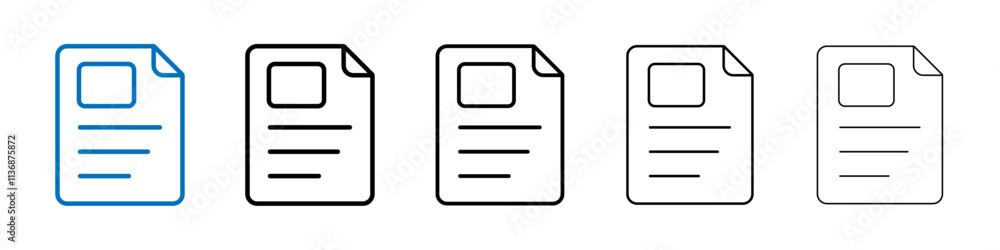 Fototapete document icon outline vector logo for web ui