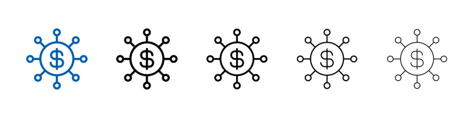 Diversified investment icon Outline vector logo for web ui