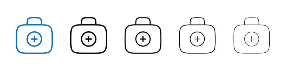 Doctor bag icon Outline vector logo for web ui