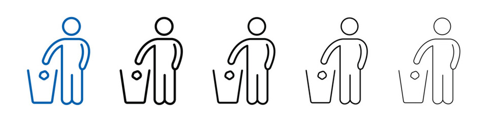 Do not litter icon Outline vector logo for web ui