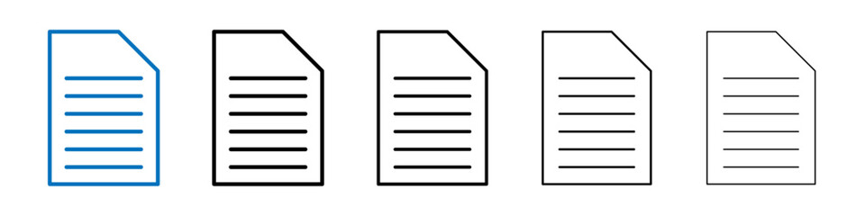 Document icon Outline vector logo for web ui