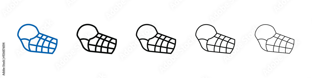 Poster dog muzzle icon outline vector logo for web ui